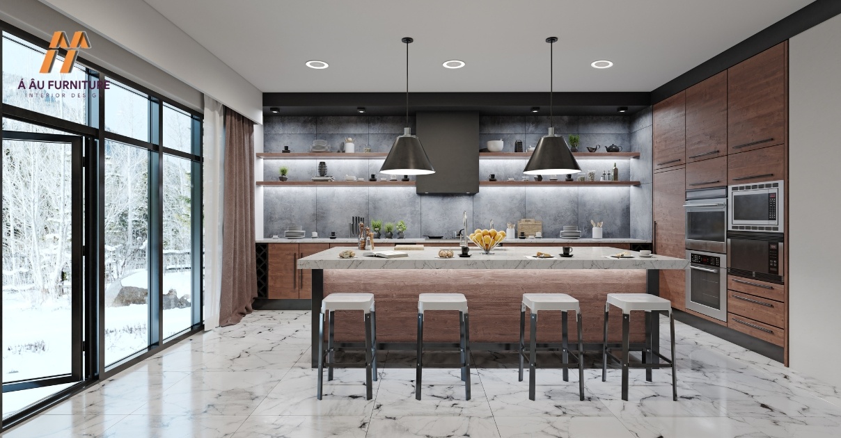 Mẫu nhà bếp đẹp đơn giản