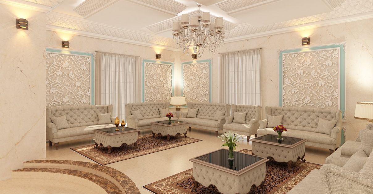 Phòng khách biệt thự hiện đại