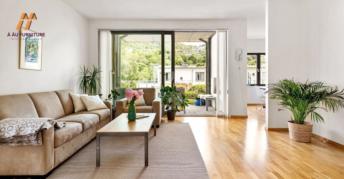 Phòng khách biệt thự hiện đại