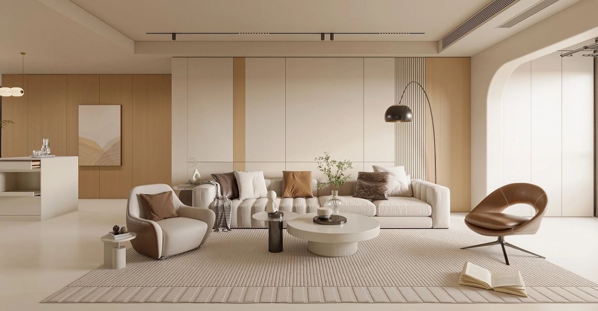 Phòng khách biệt thự hiện đại