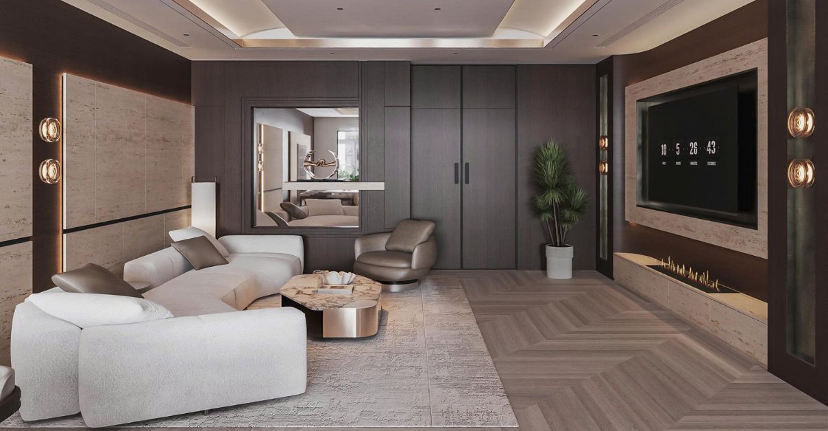 Phòng khách biệt thự hiện đại