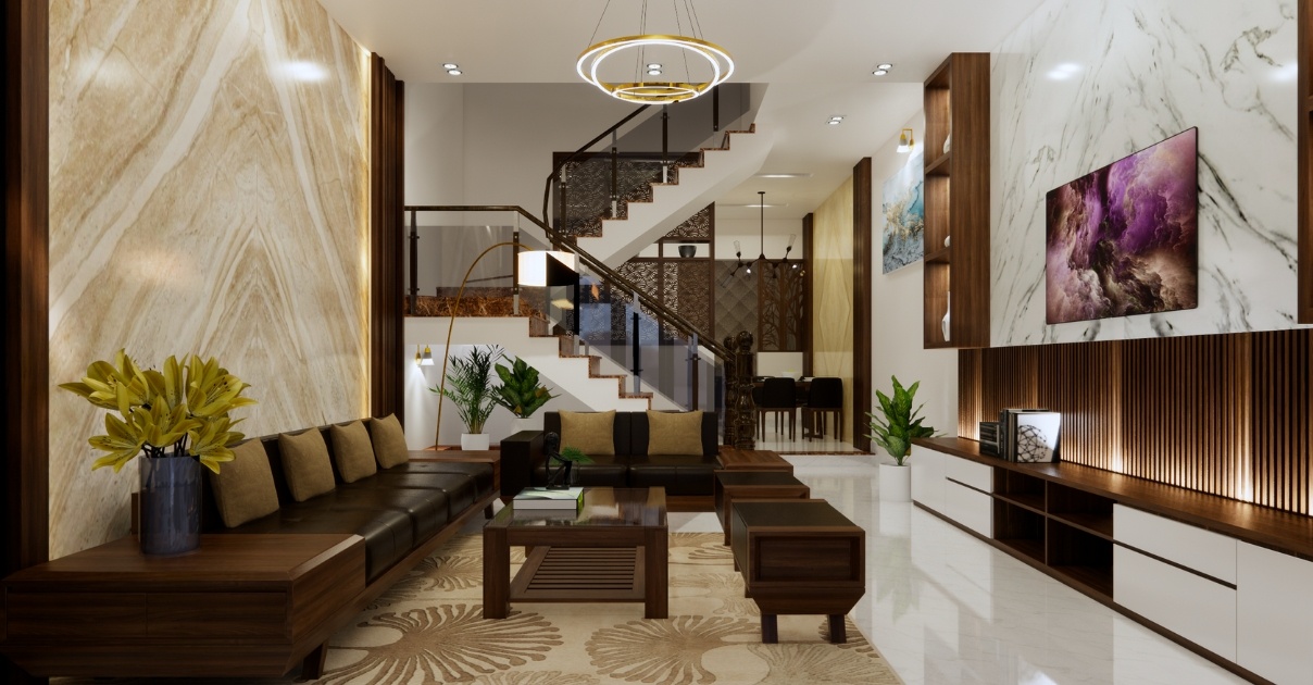 phòng khách nhà phố