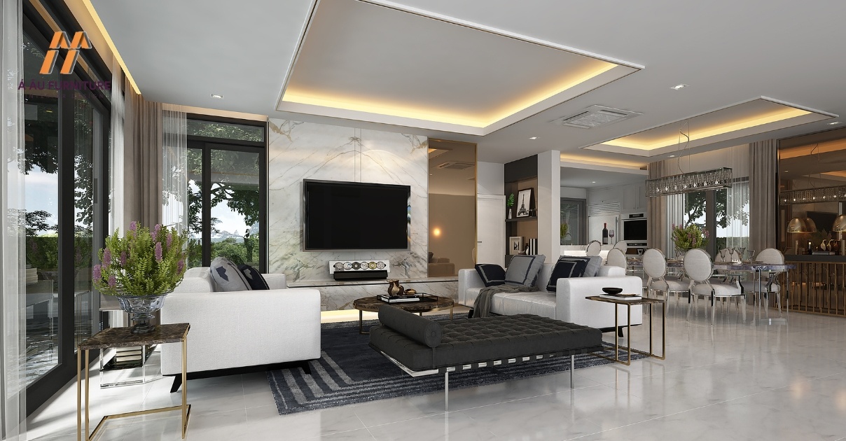 phòng khách nhà phố