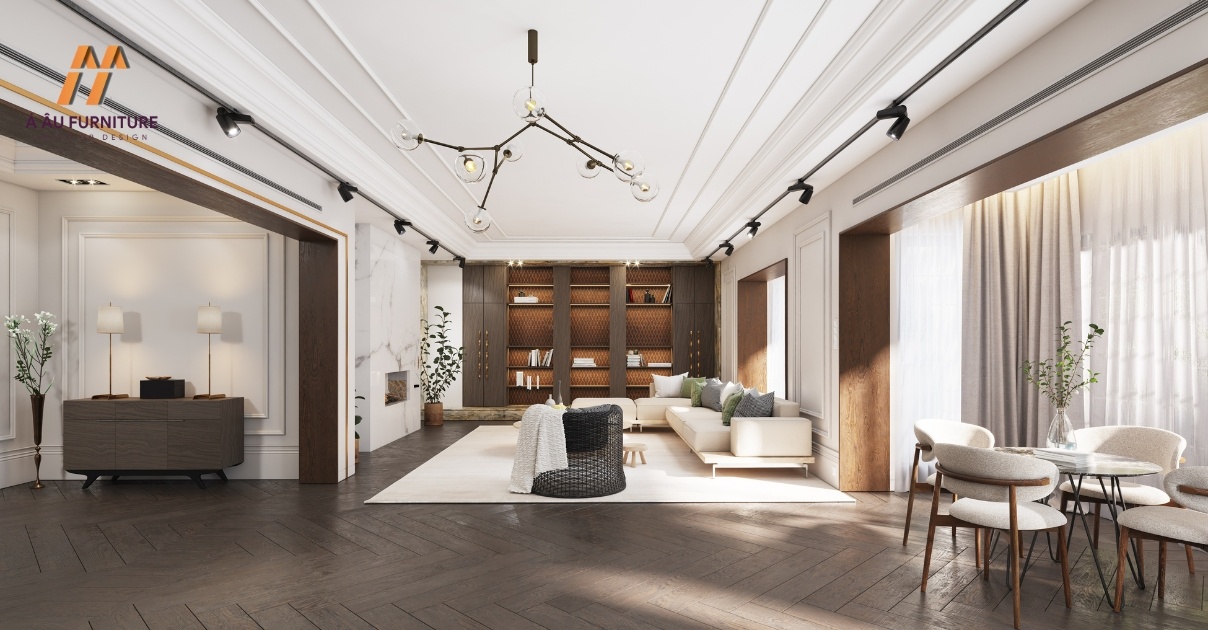 phòng khách nhà phố