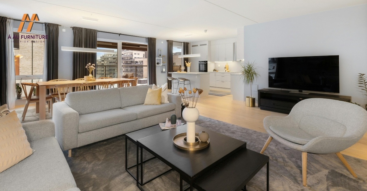 phòng khách nhà phố