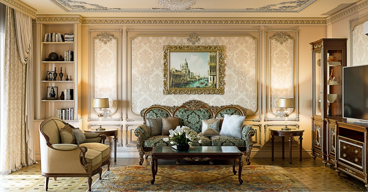 Phòng khách cổ điển