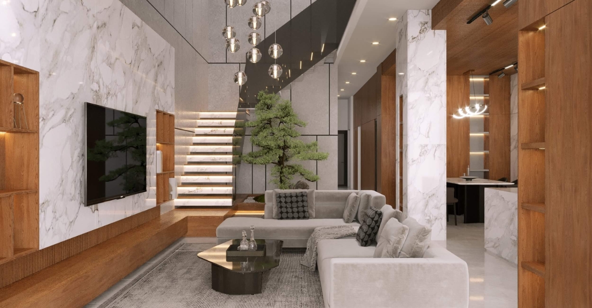 phòng khách nhà ống