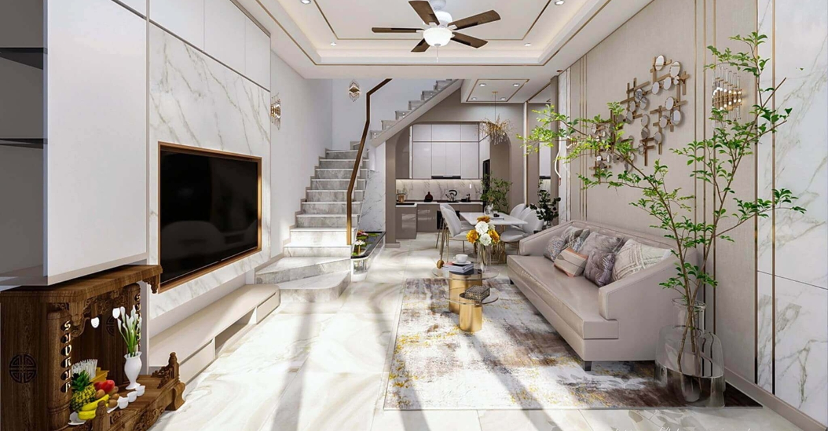 phòng khách nhà ống