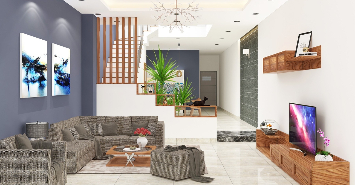 phòng khách nhà ống