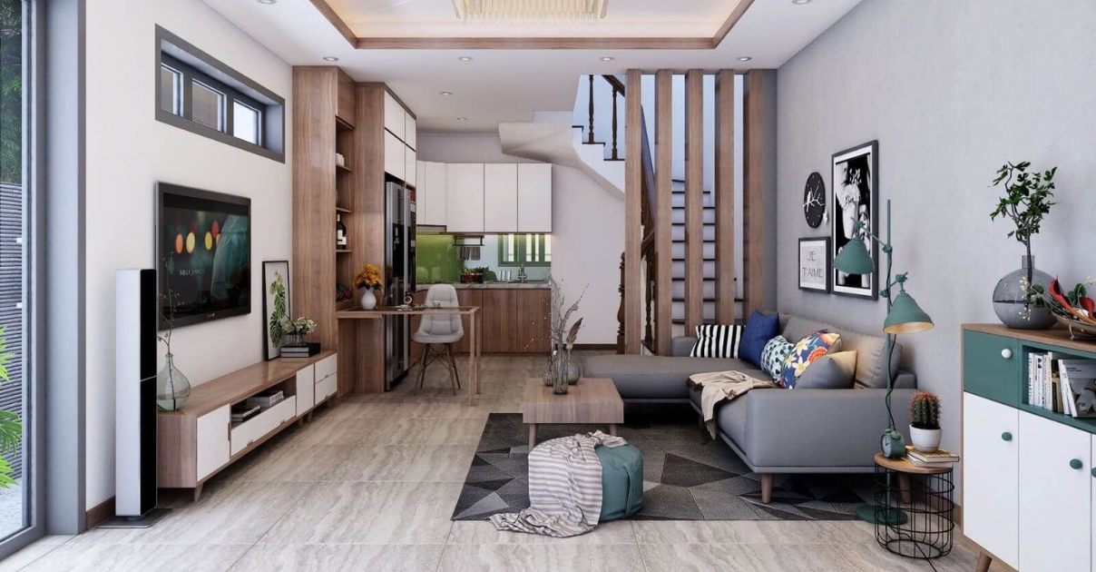 phòng khách nhà ống