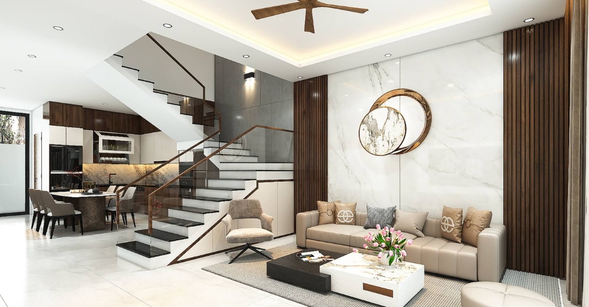 phòng khách nhà ống