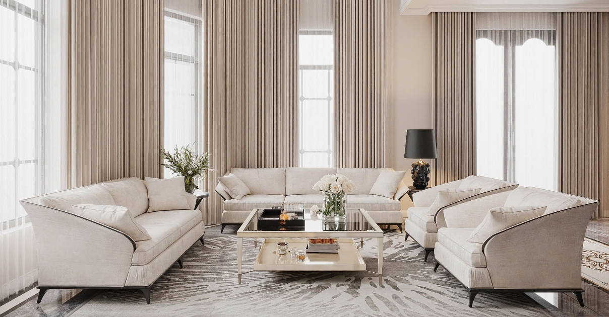 thiết kế phòng khách Tân cổ điển