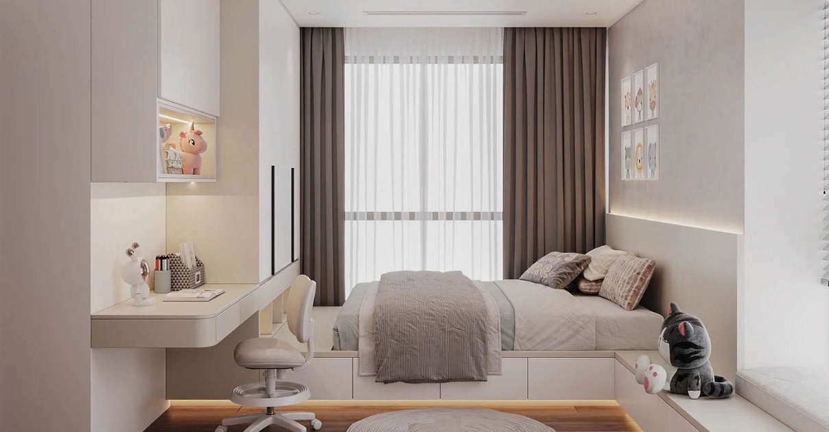 phòng ngủ nhỏ 8m2