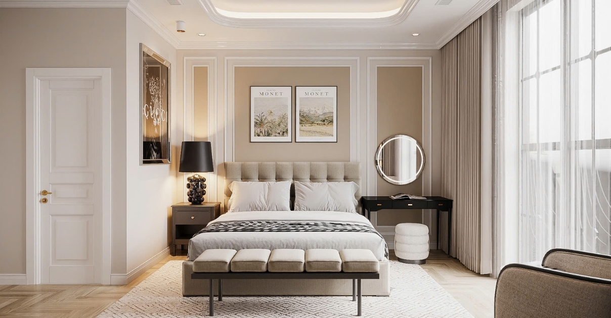 phòng ngủ tân cổ điển