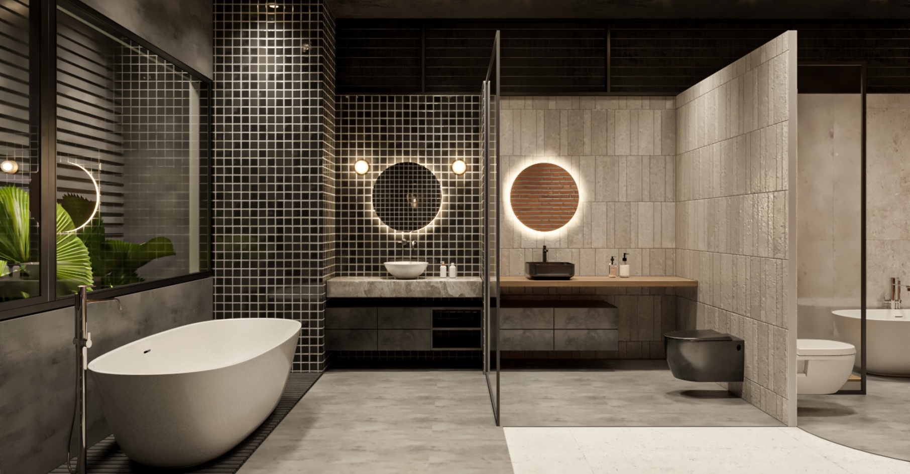 thiết kế phòng tắm hiện đại