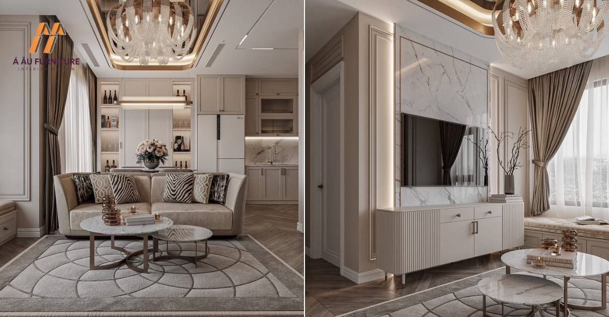 thiết kế nội thất chung cư 2 phòng ngủ