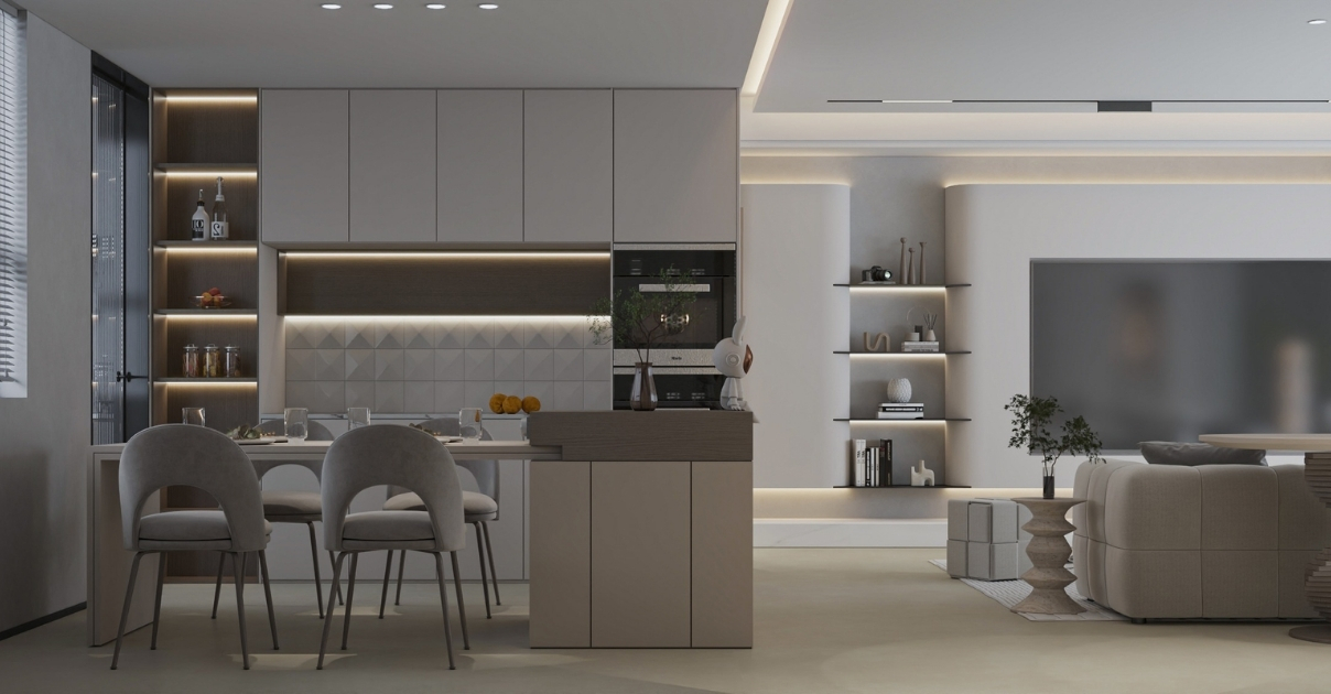 thiết kế nội thất chung cư 2 phòng ngủ