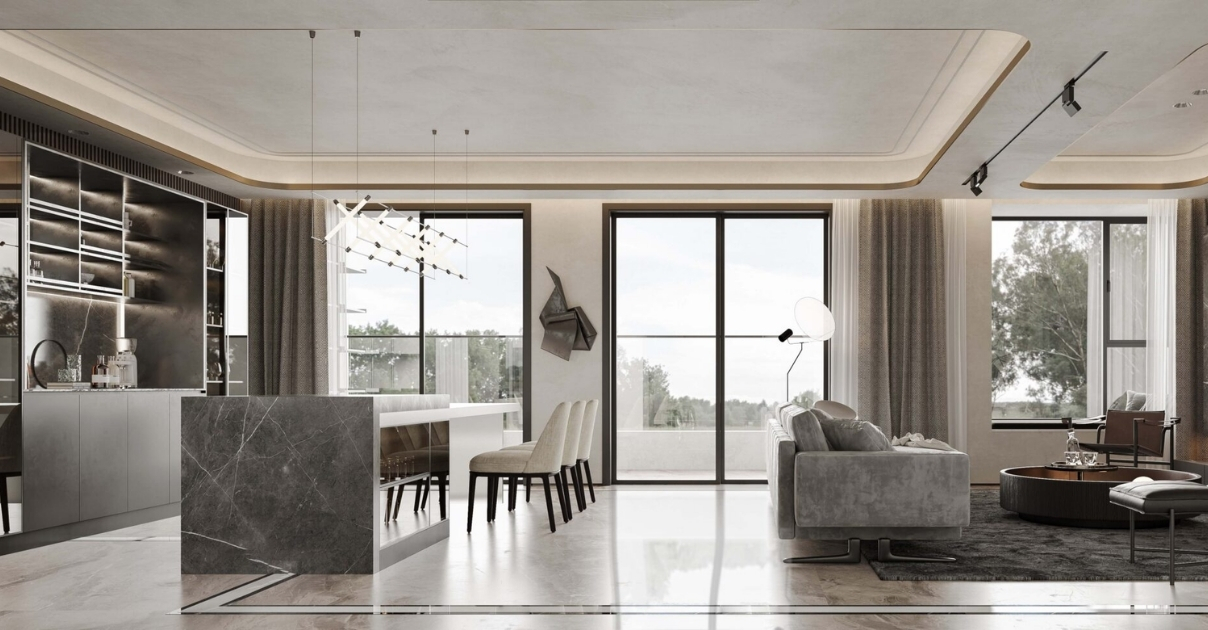 thiết kế nội thất chung cư 2 phòng ngủ