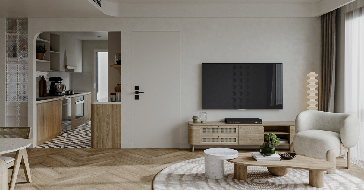 thiết kế nội thất chung cư 2 phòng ngủ