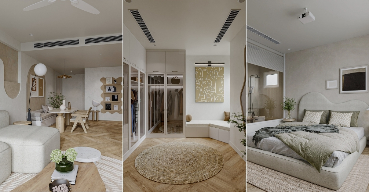 thiết kế nội thất chung cư 2 phòng ngủ