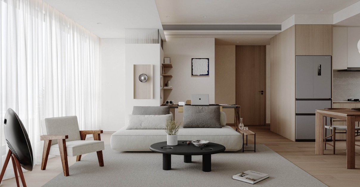 thiết kế nội thất chung cư 2 phòng ngủ