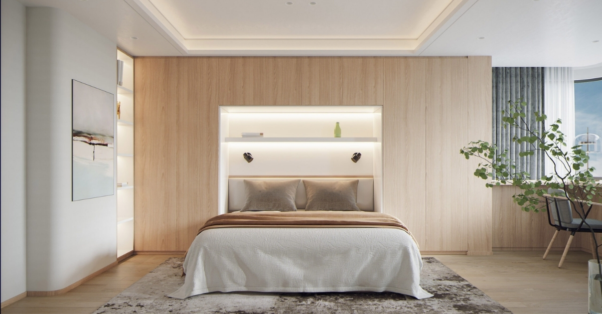 thiết kế nội thất chung cư 2 phòng ngủ