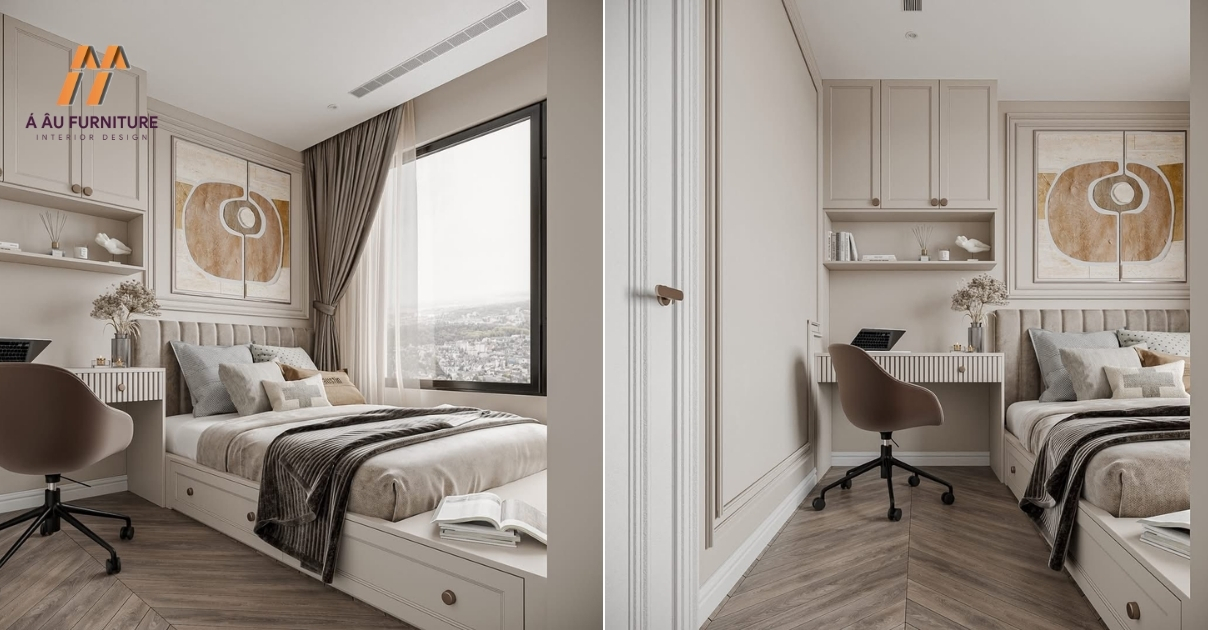 thiết kế nội thất chung cư 2 phòng ngủ