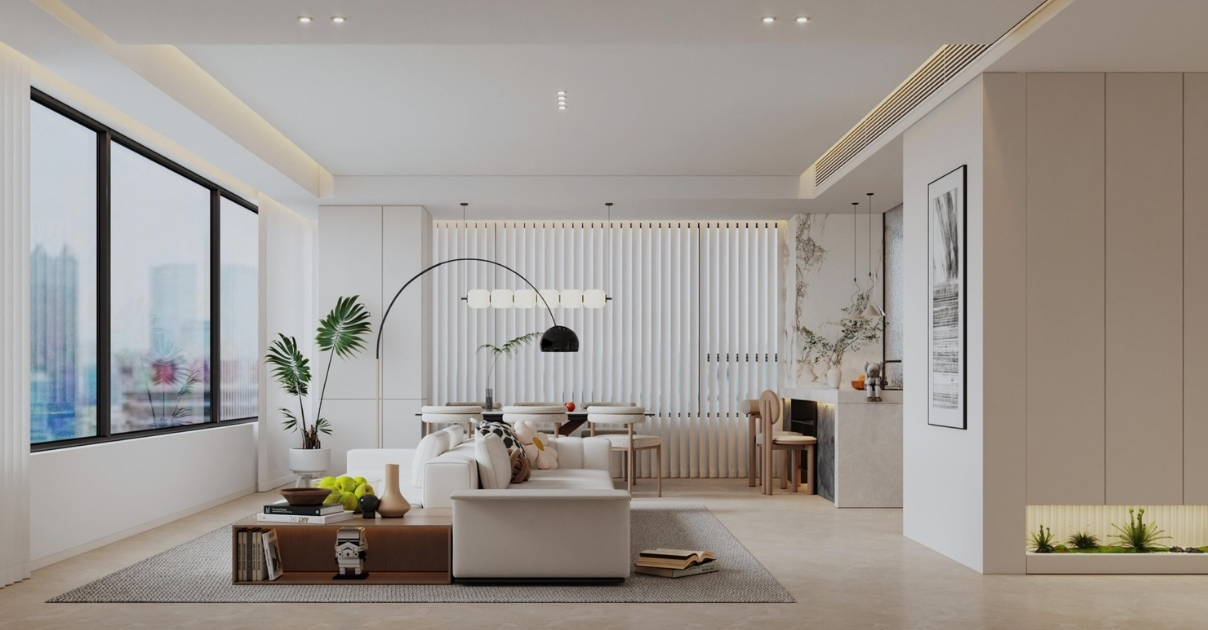 thiết kế nội thất chung cư 2 phòng ngủ