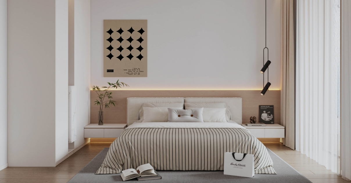 thiết kế nội thất chung cư 2 phòng ngủ