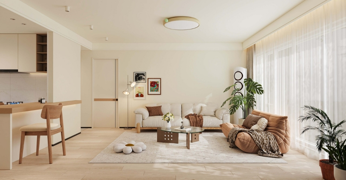thiết kế nội thất chung cư 2 phòng ngủ