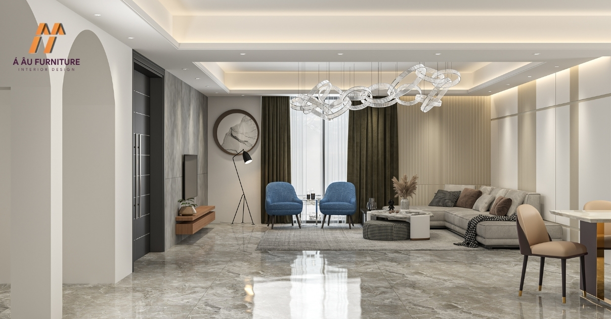 thiết kế nội thất phòng khách chung cư