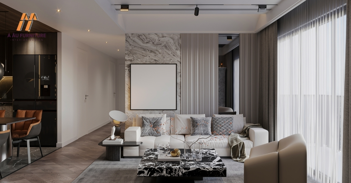 thiết kế nội thất phòng khách chung cư