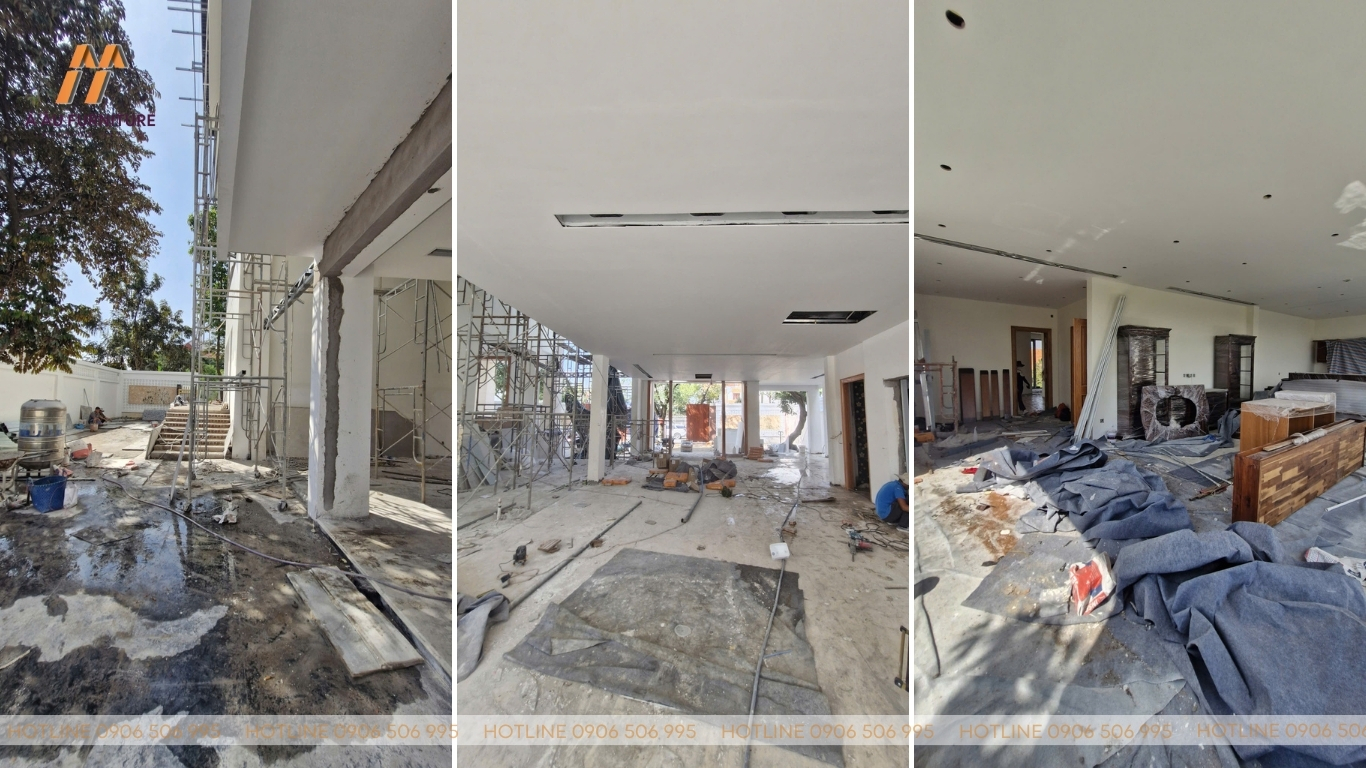 Dự án thi công biệt thự song lập tại Khu biệt thự Phú Hữu