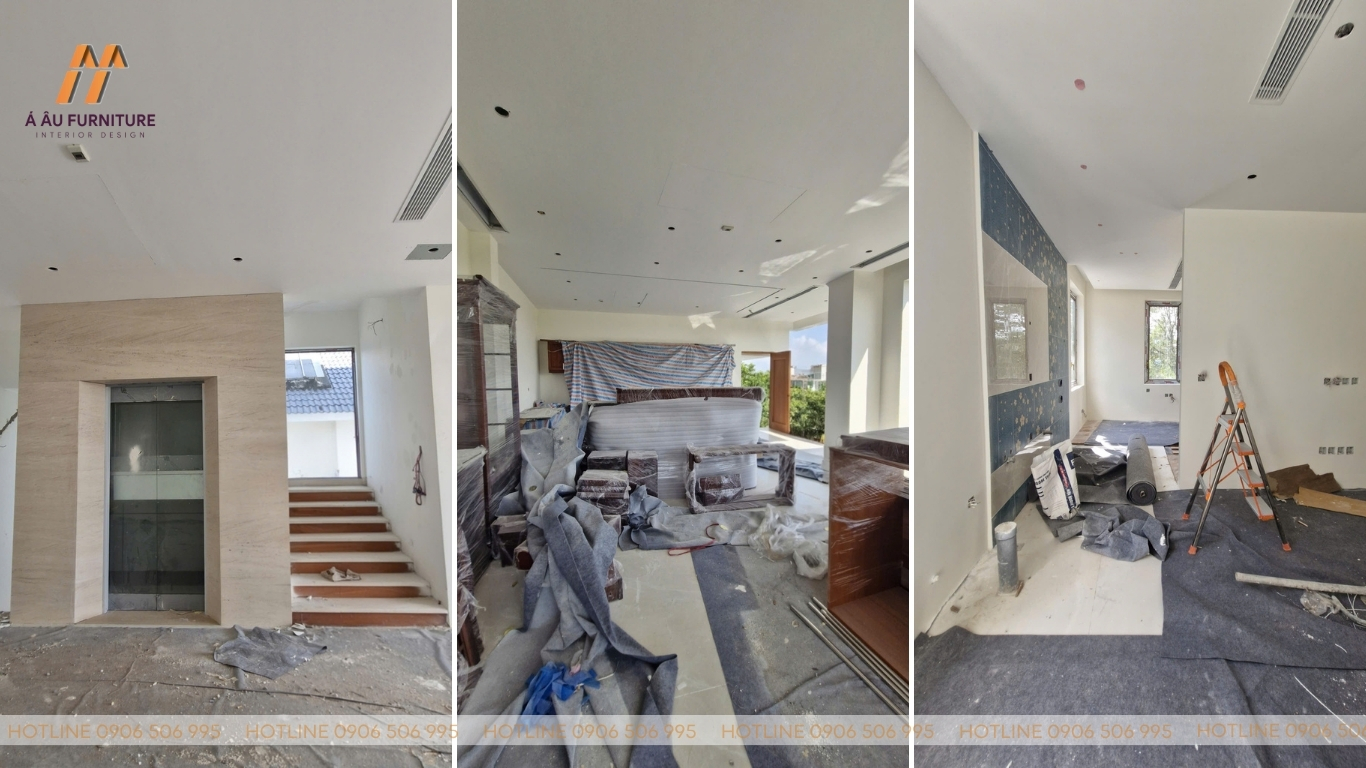 Dự án thi công biệt thự song lập tại Khu biệt thự Phú Hữu