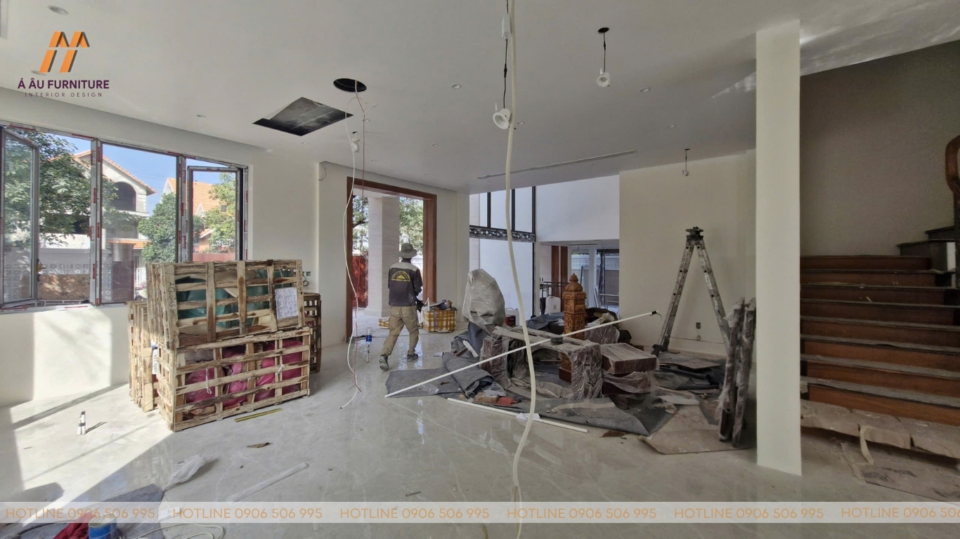 Dự án thi công biệt thự song lập tại Khu biệt thự Phú Hữu