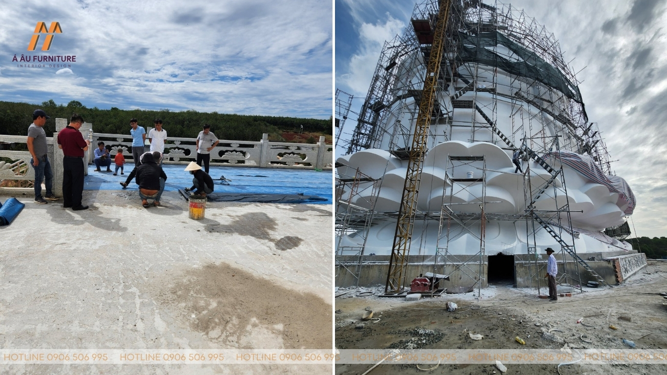 Dự án chống thấm, lát nền chùa Phật Quốc Vạn Thành