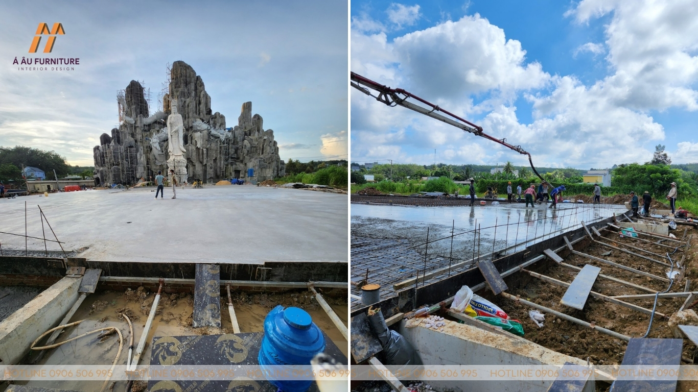 Dự án chống thấm, lát nền chùa Phật Quốc Vạn Thành