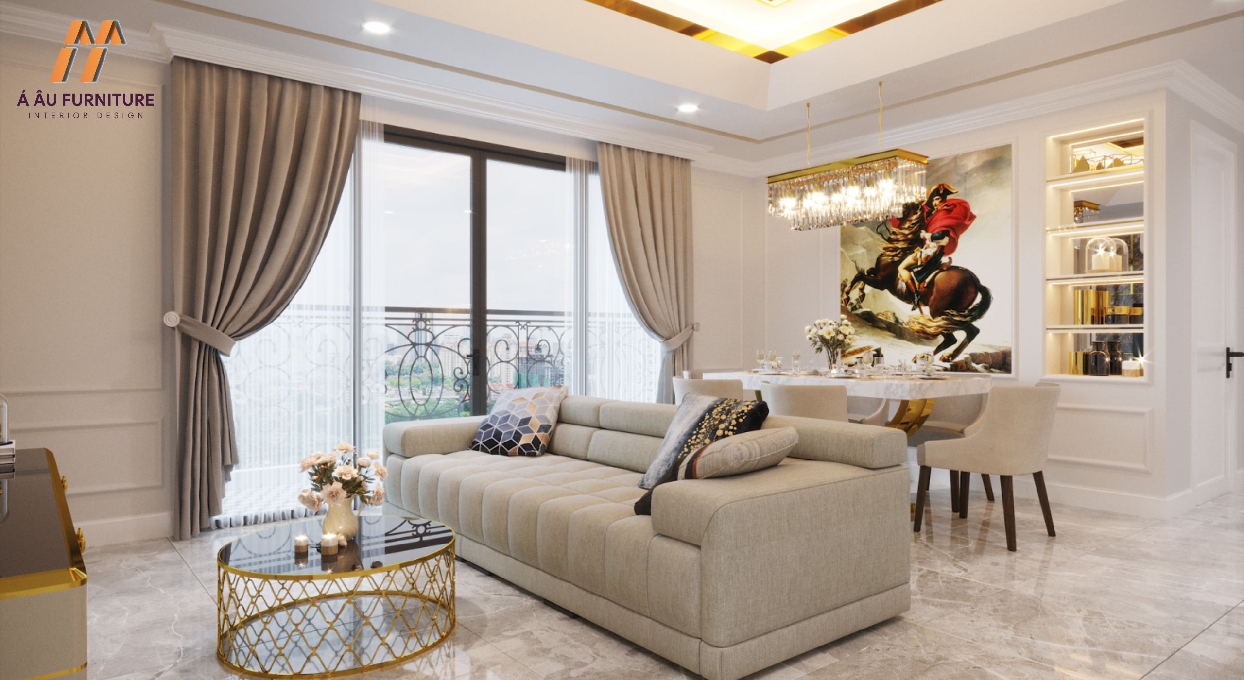 Phong cách nội thất Tân cổ điển sang trọng - Vượt thời gian phong cách nội thất Tân cổ điển