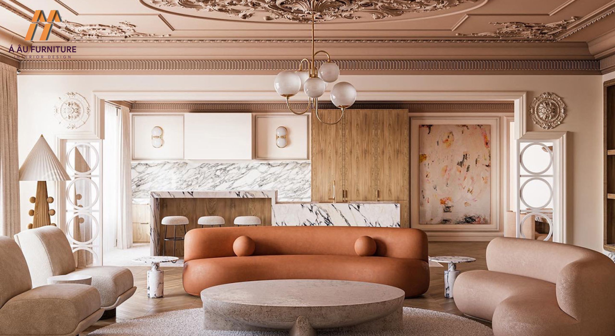 Phong cách nội thất Tân cổ điển sang trọng - Vượt thời gian phong cách nội thất Tân cổ điển