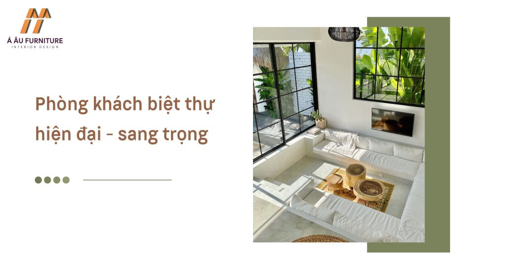 phòng khách biệt thự hiện đại