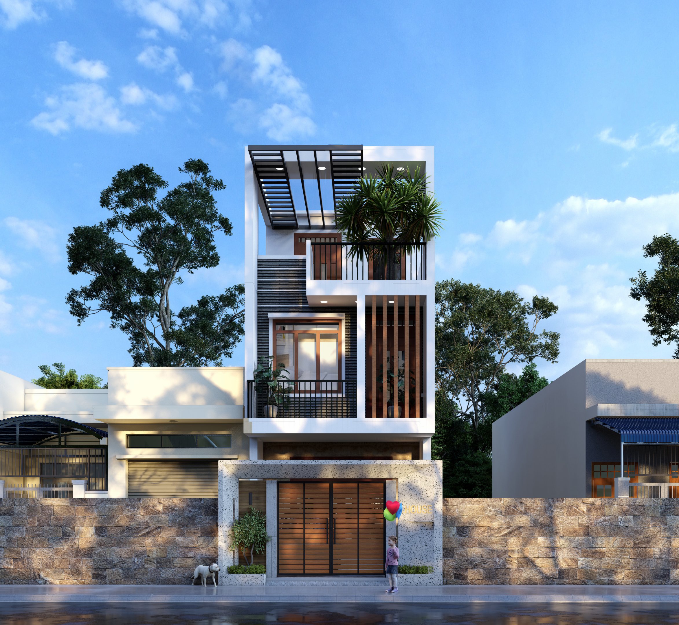 Dự án thiết kế thi công nhà phố chị Lan - Q9