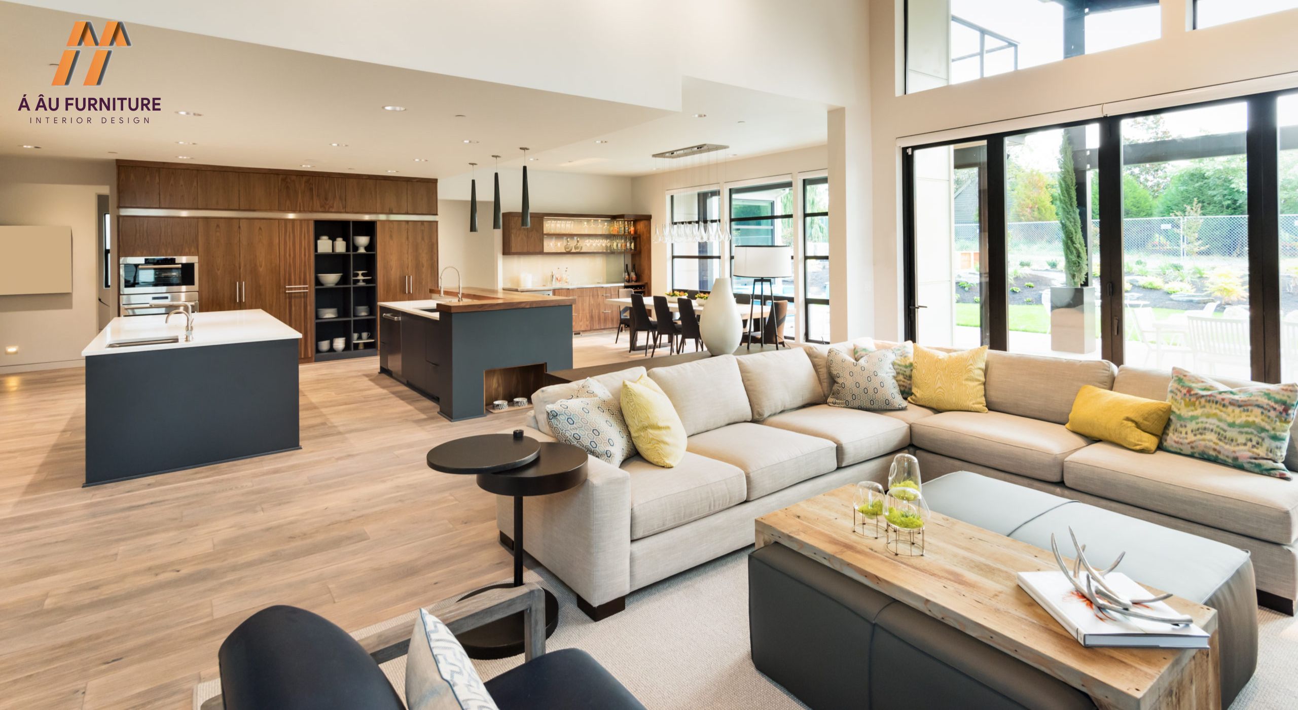 Mẫu phòng khách nhà cấp 4 không gian mở