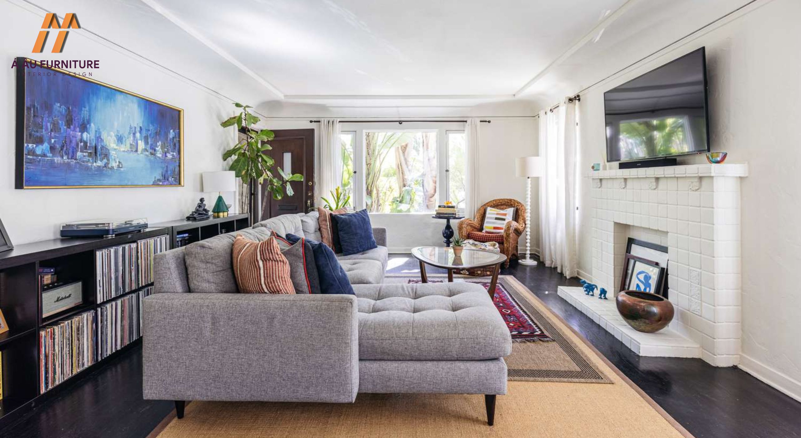 Mẫu phòng khách nhà cấp 4 hiện đại, tiện nghi