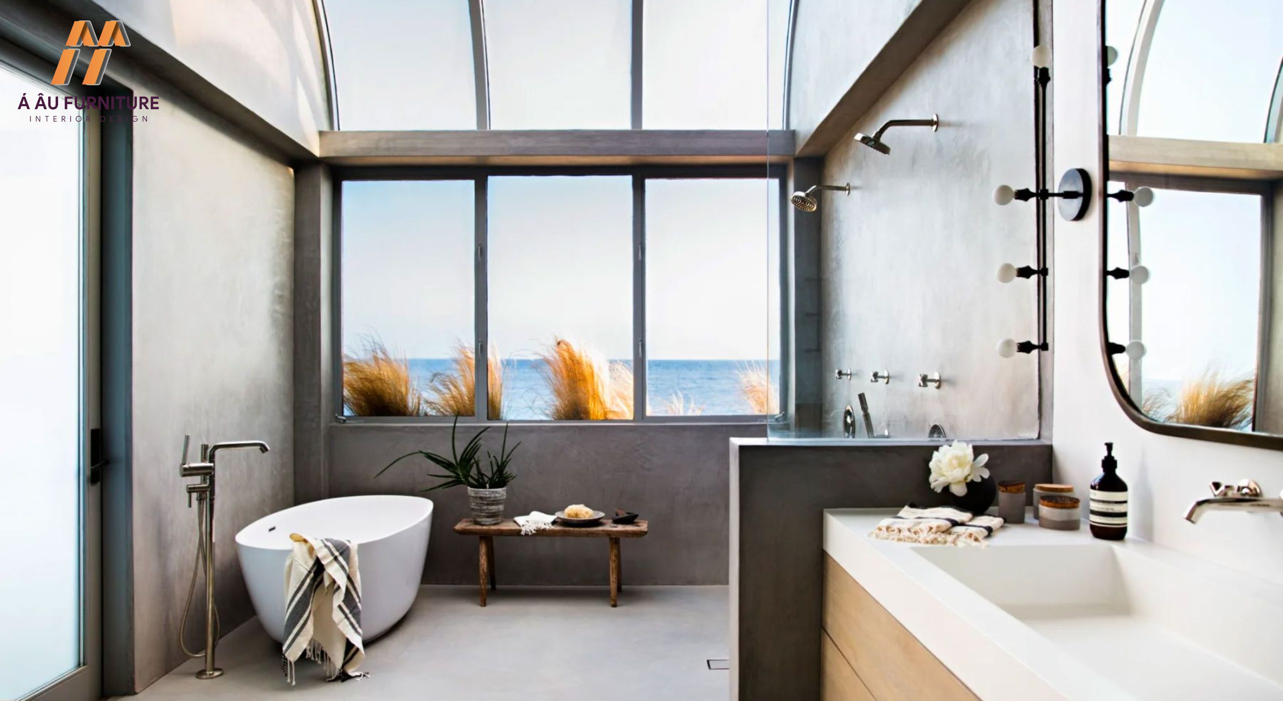 Phòng tắm master tối giản