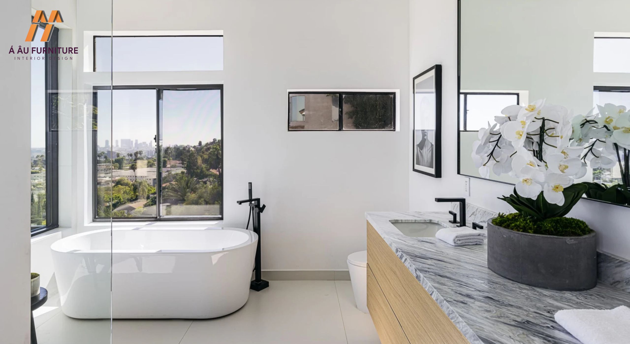 Phòng tắm master tối giản