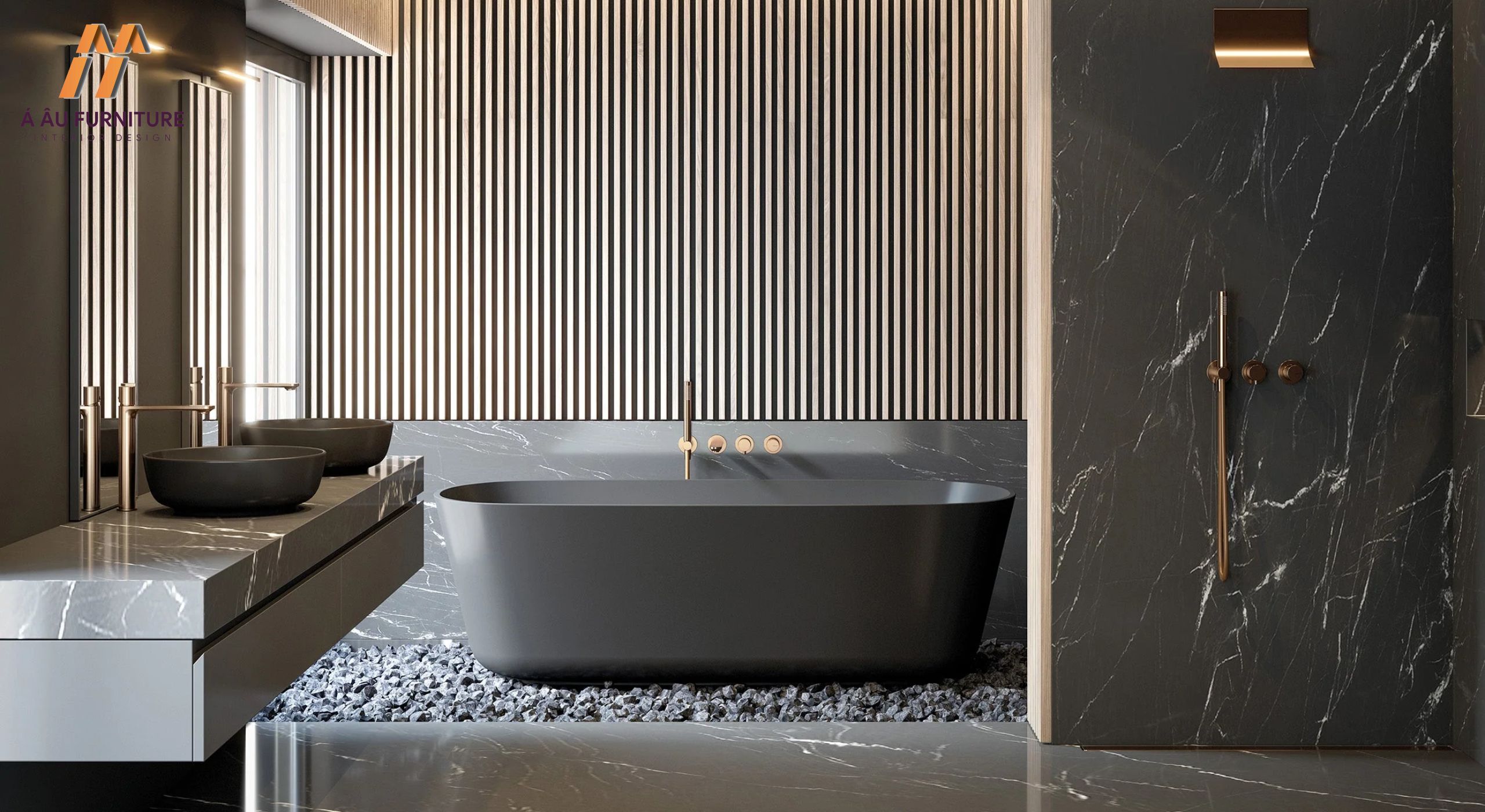 Phòng tắm master thiết kế không gian mở