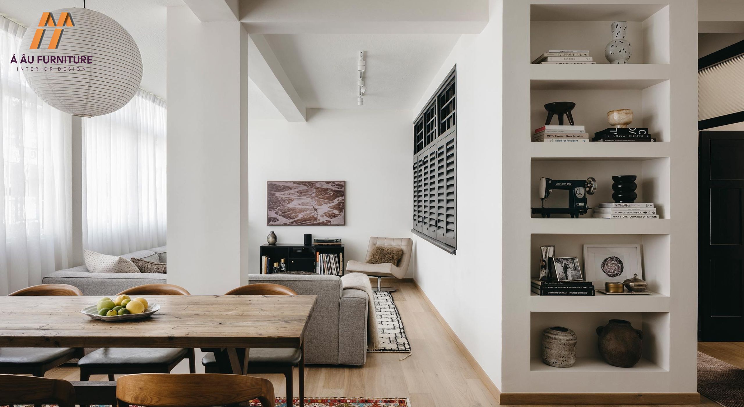 Căn hộ chung cư 55m2 theo phong cách hiện đại