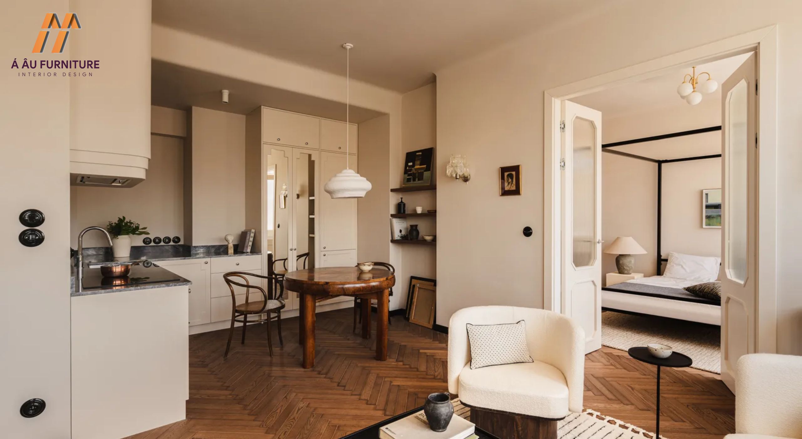 Căn hộ chung cư 55m2 phong cách tối giản