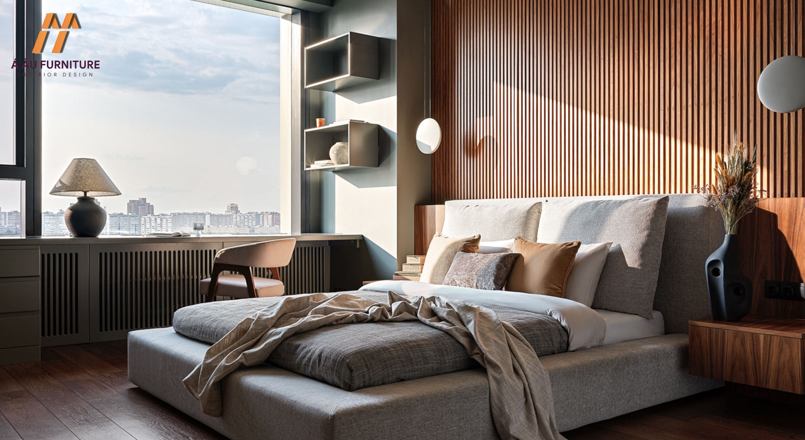 Phòng ngủ nhỏ 10m2 tối giản