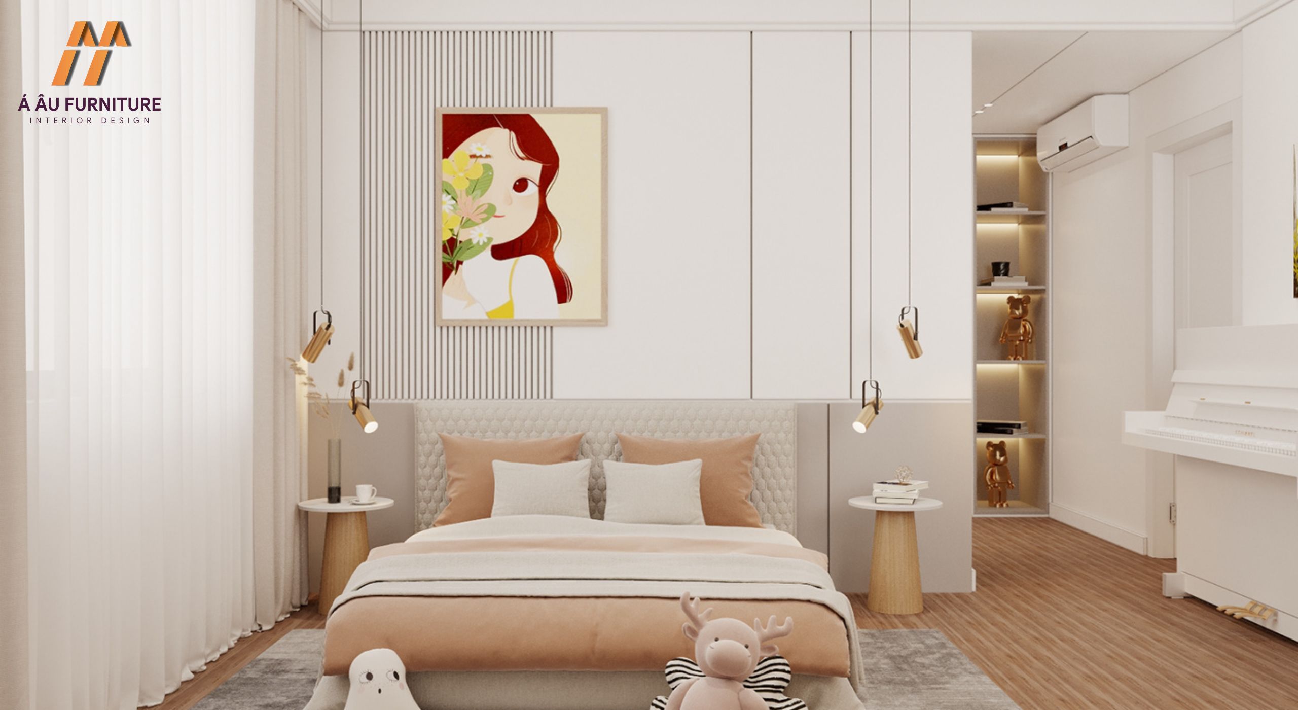 Phòng ngủ 10m2 cho bé